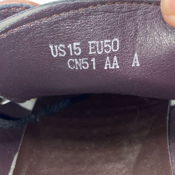 GATSBY Men’s Sz 15 AA Black Suede Brown Leather Oxford Orthopedic Loafer Shoes - Picture 7 of 8